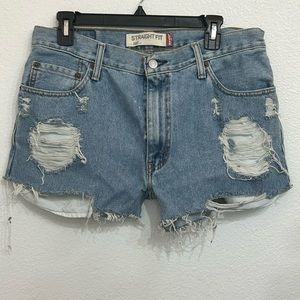 Cutoff Distressed Levi’s Shorts